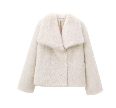Clara | Cardigan Court en Fausse Fourrure