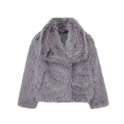 Clara | Cardigan Court en Fausse Fourrure